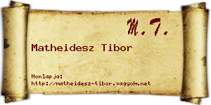 Matheidesz Tibor névjegykártya